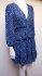 Abito in seta blue con ruches