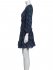 Abito in seta blue con ruches