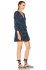 Abito in seta blue con ruches