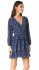 Abito in seta blue con ruches