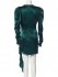 Abito in seta jacquard verde