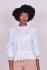 Blusa in cotone con pizzo