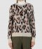 Maglia in lana leopardata