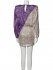 Abito in paillettes viola e avorio