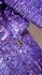 Abito in paillettes viola e avorio