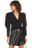 Top nero con spalle imbottite