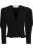 Top nero con spalle imbottite