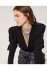 Top nero con spalle imbottite