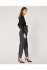 Top nero con spalle imbottite
