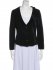 Blazer nero in misto seta