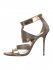 Sandali dorati con tacco a stiletto
