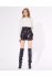 Shorts neri in pelle