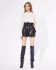 Shorts neri in pelle