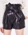 Shorts neri in pelle