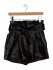 Shorts neri in pelle