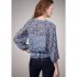 Blusa a fiori incrociata