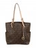 Borsa in tela e pelle Marrone