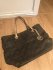 Borsa in tela e pelle Marrone