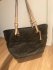 Borsa in tela e pelle Marrone