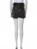 Shorts in pelle plissè