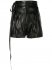 Shorts in pelle plissè
