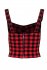 Top plaid a corsetto