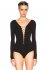 Body nero con lacci