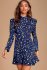 Abito leopardato blu