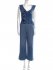 Tuta in denim con balza
