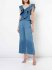 Tuta in denim con balza