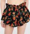 Shorts in lino a fiori