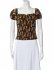 Top arricciato in cotone