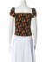Top arricciato in cotone