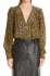 Blusa con stampa geo bronzo