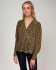 Blusa con stampa geo bronzo