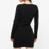 Abito in lana merino nero
