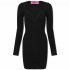 Abito in lana merino nero