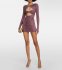 Abito cutout con cristalli