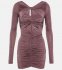 Abito cutout con cristalli