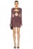 Abito cutout con cristalli