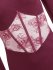 Abito con pizzo bordeaux