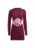 Abito con pizzo bordeaux