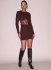 Abito con pizzo bordeaux