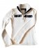 Maglia in cotone bianco con zip