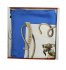 Foulard Hermes in seta bianco e azzurro