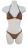 Costume due pezzi verde militare con perline