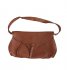 Borsa in vitello marrone con borchie