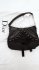 Borsa corsetto nera, manico con logo