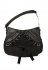 Borsa corsetto nera, manico con logo