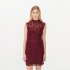 Abito bordeaux in pizzo